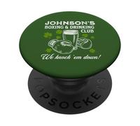 Johnson’s Boxing & Drinking Club Design - Beer Humor PopSockets Adhesive PopGrip