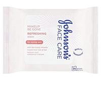 Johnson’s Make-Up Be Gone 5-in-1 Refreshing Cleansing Wipe Gently Remove up to 99% of Makeup, Including Waterproof Mascara, Pack of 25 Wipes