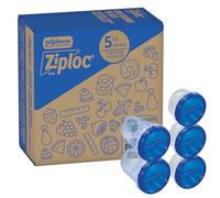 Johnson SC Ziploc Twist N Loc Food Storage Meal Prep Containers Reusable for Kitchen Organization, Dishwasher Safe, Variety Pack, 5 Count.