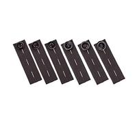 Johnson & Smith Elastic Pants Waist Extenders (6 Pack), Adjustable Waistband Expanders for Men and Women, Jeans Pants Button Extender Set (Black), Black, One Size