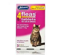 JOHNSON'S 4 Fleas Tablets for Cats and Kittens 3 pack