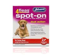 JOHNSONS 4FLEAS"DUAL ACTION" SPOT ON - LARGE DOG - MORE THAN 25KG ON WEIGHT (X1 PACK)