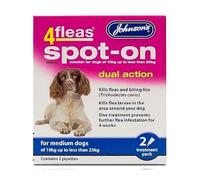 JOHNSONS 4FLEAS "DUAL ACTION" SPOT ON -SMALL DOG - LESS THAN 10KG FLEA TREATMENT (X2 PACKS)