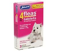 Johnsons 4Fleas Flea Tablets For Puppies And Small Dogs 3 Treatment Pack 1-11kg