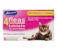 Johnsons 4Fleas Tablets for Cats and Kittens, 6 Treatment Pack, 14D083
