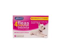 Johnsons 4Fleas Tablets for Small Dogs & Puppies - Size: 6 Pack