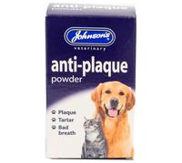 Johnsons Anti Plaque Off Powder for Dogs & Cats: Dog Plaque Remover, Cat Dental Care, Dog Teeth Cleaning, Cat & Dog Breath Treatment (70g)