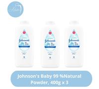 Johnson's Baby 99% Natural Powder 400g | Gentle & Soothing X 3