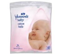 Johnson's baby cotton balls 75pack - pack of 2
