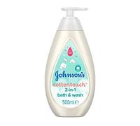 Johnson's Baby Cotton Touch 2-in-1 Bath & Wash 500ml – Gentle New-born Hair And Body Wash – Blended With Real Cotton – PH Balanced Sensitive Skin