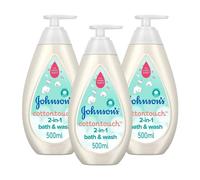 JOHNSON'S Baby Cottontouch 2-in-1 Bath & Wash Multipack - Gentle Newborn Hair and Body Wash - Blended with Real Cotton - pH Balanced for