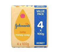 Johnson's Baby Honey Soap 100g 4 pack - Ideal for Babies' Delicate Skin