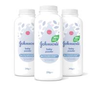 Johnson's Baby Powder, 200g (Pack of 3), 600g Total Multipack - Mild & Gentle Formula for Delicate Skin, Absorbs Moisture to Keep Skin Soft & Dry, C