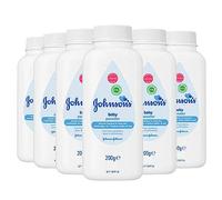 Johnson's Baby Powder Talc Talcum Soft Skin Care Protect Bottles - Pack of 6 x 200 G