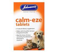 Johnson's CALM-EZE TABLETS X36 - SUPPLEMENT - CALMS NERVOUS & HYPERACTIVE PETS (2 PACKS)
