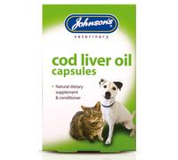 Johnson's Cod Liver Oil Capsules for Cats & Dogs - 40 Capsules, Vitamins A, D & E (S020)