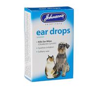 JOHNSONS Ear Drops 15ml - PACK OF 1, 3 OR 6 HEALTHY CAT - VETERINARY - CONDITION (3 PACK)