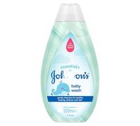 Johnsons Essentials Baby Wash 500ml Gentle Daily Cleanser for Newborns & Infants Dermatologically Tested, Tear Free Formula Nourishing Bath Wash for Soft, Healthy & Delicate Skin
