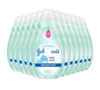 Johnsons Essentials Baby Wash 500mlx12 Gentle Daily Cleanser for Newborns & Infants Dermatologically Tested, Tear Free Formula Nourishing Bath Wash for Soft, Healthy & Delicate Skin