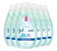 Johnsons Essentials Baby Wash 500mlx6 Gentle Daily Cleanser for Newborns & Infants Dermatologically Tested, Tear Free Formula Nourishing Bath Wash for Soft, Healthy & Delicate Skin