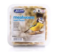 Johnsons Mealworm Suet Feast for Garden Birds - Wild Bird Food
