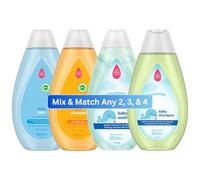 Johnsons Mix & Match Any Baby Bath & Shampoo 500ml Pure & Gentle Daily Care & Essentials Range Baby Wash & Hair Care Mild, Tear Free, Soft Skin & Scalp Care for Babies & Newborns