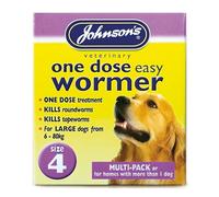 Johnsons One Dose Easy Wormer Dogs - Size 4 - Size: 8 Pack