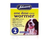 Johnson's One Dose Easy Wormer Dogs Up To 6-20kg SIZE 2 (TP)(JEDWM/BLUEPACK)