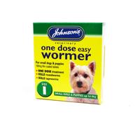 Johnson's One Dose Easy Wormer Dogs Up To 6kg SIZE 1 (TP)(JEDWS/GREENPACK)