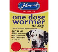 Johnsons One Dose Wormer for Large Dogs - 4 Tablets