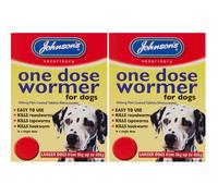 Johnson's One Dose Easy Wormer for Dogs and Puppies, 8-40 kg (Pack of