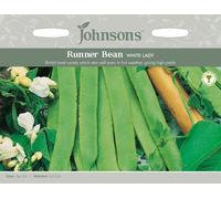 Johnsons Runner Bean White Lady Seeds