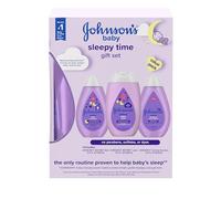 Johnson's Sleepy Time Baby Gift Set with Relaxing NaturalCalm Aromas, Bedtime Essentials, 4 Items