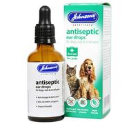 Johnson's Vet Antiseptic Ear Drops for Dogs, Cats, Small Animals 50ml