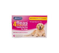 Johnsons Veterinary Products 4Fleas Dog Tablets, Large, 57 mg, 6 Tablets