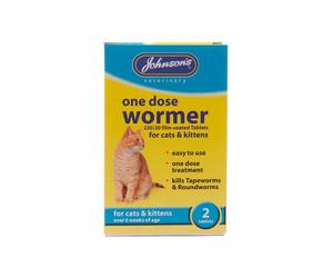 Johnsons Veterinary One Dose Wormer 2 Tablets - Pack Of 6