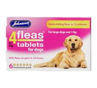 Johnsons Veterinary Products 4Fleas Dog Tablets, Large, 57 mg, 6 Table