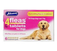 Johnsons Veterinary Products 4Fleas Dog Tablets, Large, 57 mg, 6 Tablets