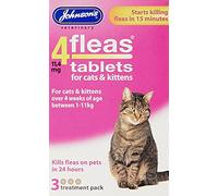 Johnsons Veterinary Products 4Fleas Tablets for Cats and Kittens, Pack of 3