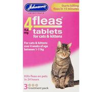 Johnsons Veterinary Products 4Fleas Tablets for Cats and Kittens, Pack of 3