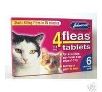 Johnsons Veterinary Products 4Fleas Tablets for Cats and Kittens, Pack of 6