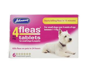 Johnsons Veterinary Products 4Fleas Tablets for Puppies and Small Dogs