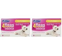 Johnsons Veterinary Products 4Fleas Tablets for Puppies and Small Dogs Treatment Pack, 6 Count (Pack of 2)