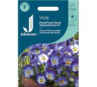 Johnsons Viola Seeds - Variety; Floral Power Stone Washed Denim F1
