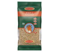 Johnston & Jeff 1kg Robin & Songbird - with Mealworm Premium Wild Bird Food Wildlife Seed