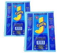Johnston & Johnson J Cloths All Purpose Reusable Washable Cleaning Cloths 5 pack x 2