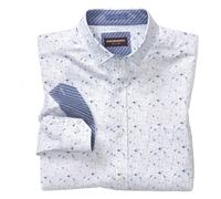 Johnston & Murphy Men's Printed Cotton Shirt, White Airplane, XL