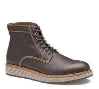Johnston & Murphy Men's Upton Lug Plain Toe Lace-Up Boot, Brown Oiled Full Grain, 10.5