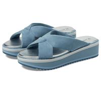 Johnston & Murphy Women's Grace Cross Band Slide Slipper, Slate Blue, 9 UK