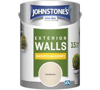 Johnstone?s ? Exterior Smooth Masonry Paint ? Sandstone ? Up to 15 Years Protection ? Weather & Dirt Resistant ? 60m? Coverage Per Tin - Dry in 1-2